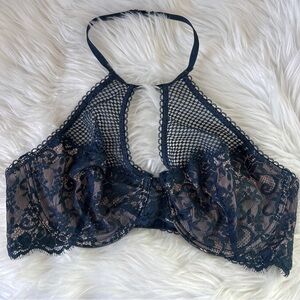French Affair Bra Underwire Choker Lace Detail Womens Size Medium